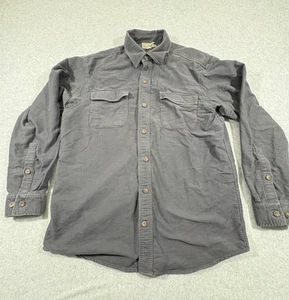 Duluth Shirt Mens Medium Gray Heavyweight Long Sleeve Soft Denim 100% Cotton - Picture 1 of 8