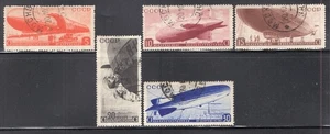 Russland UdSSR 1934 Zeppelin Satz gebraucht #C53-57 CV$79 - Bild 1 von 1