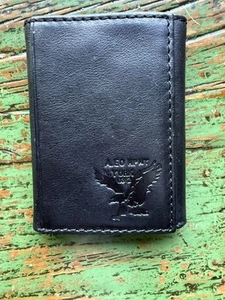 American Eagle Outfitters Black Leather Bifold Wallet - Picture 1 of 4