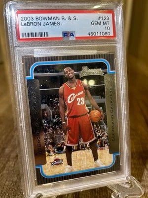 2003 Леброн Джеймс дебютант 🔥 Bowman #123 PSA GEM как новый 10 - Изображение 1 из 2