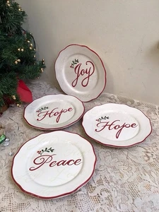 4 Better Homes & Gardens Heritage Collection Teller 8,5 Zoll Joy Hope Peace - Bild 1 von 7