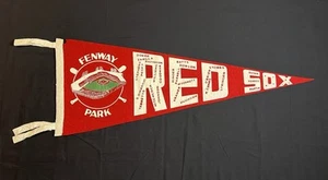 RARE 1949 BOSTON RED SOX Felt Pennant WITH NAMES Ted Williams Dom DiMaggio NICE! - Picture 1 of 22