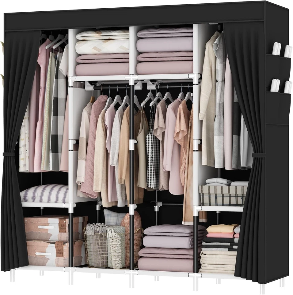 Home Treats Freestanding Wardrobe - Grey - Image 1 of 1