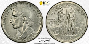 1935/34-S PCGS MS65 Boone Commemorative Half Dollar Blast White - Picture 1 of 4