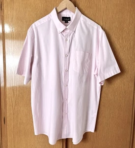 DAVID TAYLOR COLLECTION Shirt Mens 17-17.5 Pink Short Sleeve Button Down Classic - Picture 1 of 21