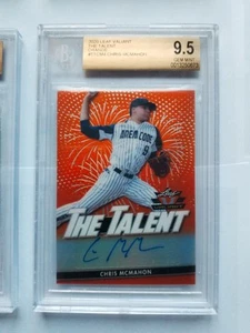 Autografo 2020 Leaf Valiant Chris McMahon Rookie arancione #/75 Beckett 9,5/10 - Foto 1 di 1