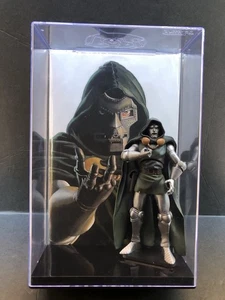 Custom Dr Doom Marvel Legends Figure Display  Case w Alex Ross Doom comic book - Picture 1 of 4