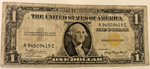 1935 A $1 Silver Certificate, Yellow Seal, North Africa Lot 1 - Picture 1 of 2