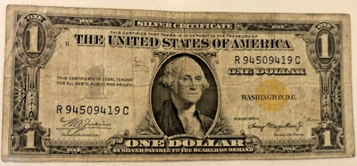 1935 A $1 Silver Certificate, Yellow Seal, North Africa Lot 1 - Image 1 of 2