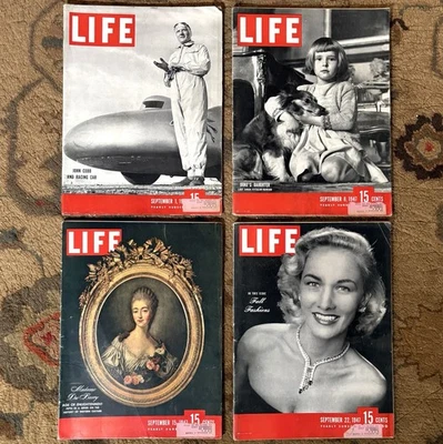 Life Magazine Vintage September 1947 Lot 4 Issues 1940’s WWII-Era Ads 1 8 15 22 - Image 1 of 4
