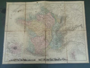 CARTE ANCIENNE FRANCE Physique et politique par Drioux et Leroy Plan old map - Picture 1 of 7