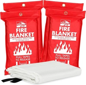 Coperta Antincendio DI Emergenza - 4 Pezzi Da 40” X 40” in Fibra DI Vetro - Imagen 1 de 7