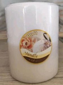 🕯️ Große Duftkerze Stumpenkerze Vanilleduft DxH = ~ 11 x 14 cm 🕯️ - Bild 1 von 2