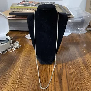Collar vintage de espina de arenque 925 de 32" 12,5 g - Imagen 1 de 7