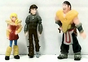 3 figuras de acción Dreamworks Cómo entrenar a tu dragón 1,5-2,25" Astrid, Hipo - Imagen 1 de 9