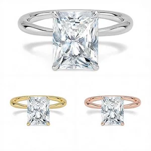 14K Gold IGI Certified Radiant Cut Lab Grown Diamond Solitaire Engagement Ring. - Picture 1 of 11