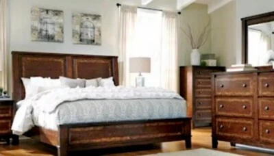 Queen Bed With  Four Piece Set To Make Any Room Into A Inviting Dream Room - Image 1 of 4