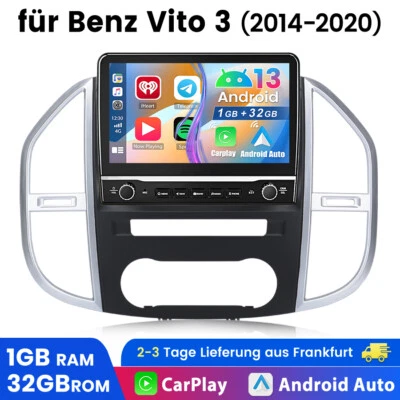 Für Mercedes Benz Vito 3 2014-2020 10" Android 13 Autoradio Navi GPS CarPlay SWC - Bild 1 von 4