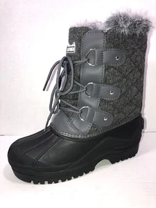 Polar Women's Snow Weather Boots Grey & Black Size 6 - Picture 1 of 12