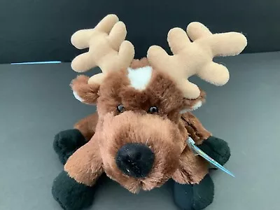 Ganz Reindeer Plush Toy Stuffed Animal Pet 10" Brown White Webkinz HM137 no code - Image 1 of 4
