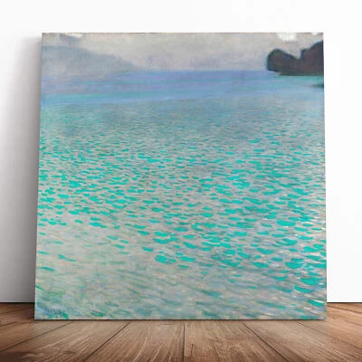 Impresión de arte de pared en lienzo Gustav Klimt Lake Attersee 3 cuadro enmarcado decoración del hogar Foto 1 de 4