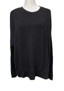 Revolve Sundry Oversized Sweatshirt Medium Black Stretchy NWT - Picture 1 of 10