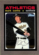 2020 Topps Heritage #THC-60 Mark Canha Chrome Parallel SP #/999 - Oakland A's