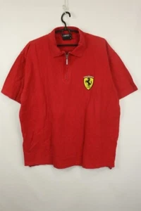 Ferrari Red Cotton Collared Short Sleeves Dark Wash Polo Shirt Size XL - Picture 1 of 17