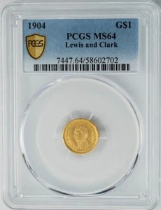 1904 $ Gold Lewis & Clark Dollar MS64 PCGS Secure 949514-22 - Picture 1 of 4