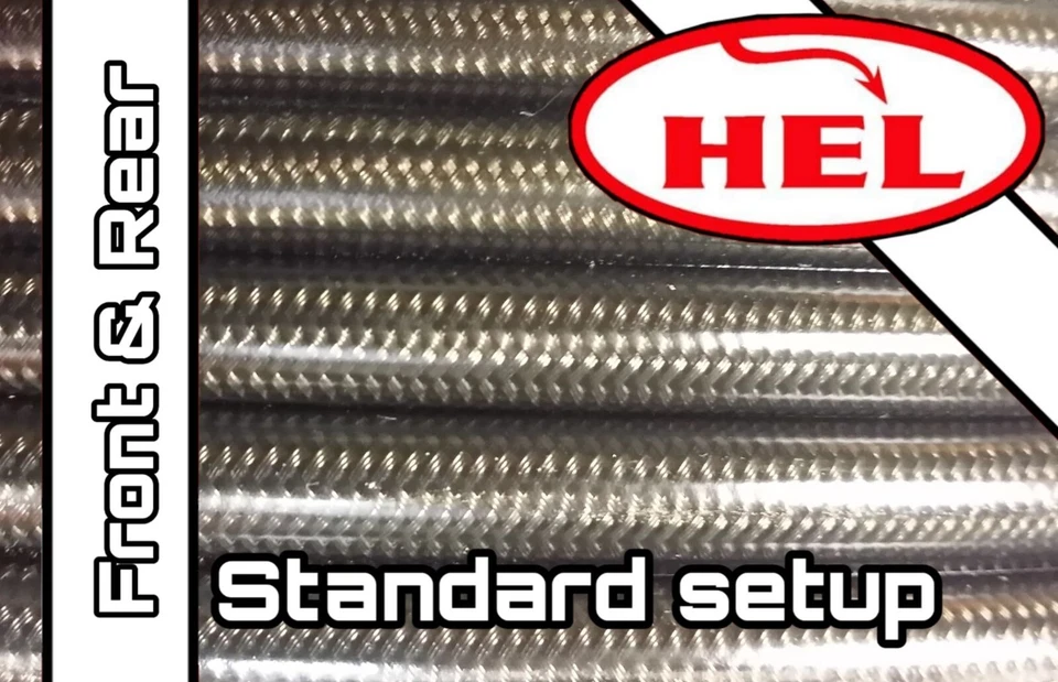 CARBON Aprilia RSV Mille 1000 98-00 HEL braided FR & RR brake hoses STD Setup - Image 1 of 4