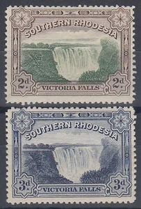 SOUTHERN RHODESIA 1932 2d. & 3d. FALLS (x2) MINT (ID:877/D54211) - Picture 1 of 1