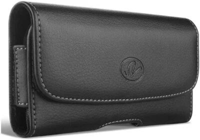 CASE BELT CLIP LEATHER HOLSTER PROTECT COVER LOOPS POUCH CARRY for CELL PHONES - Image 1 of 4