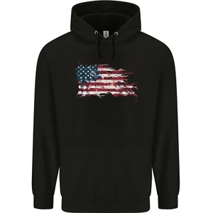 Distressed USA American Stars & Stripes Flag Childrens Kids Hoodie - Picture 1 of 3