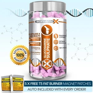 GLUCOSAMINE SULPHATE -STRONGEST PHARMA GRADE -180 PILLS X 1500MG 2KCl JOINT SUPP