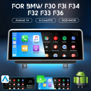 10.25" Touch Screen 6+64GB Car GPS Stereo DAB For BMW 3/4 Series F30 F31 F33 EVO - Bild 1 von 17
