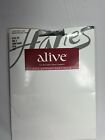 Hanes Alive Full Support Pantyhose Style 810 Barely Black Sz B reinforced toe