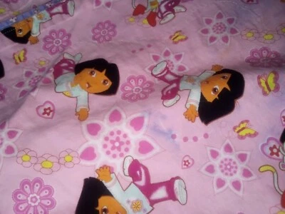 Dora The Explorer Baby Quilt Handmade  40"x52" Patchwork Crib Blanket Girl's - Image 1 of 4