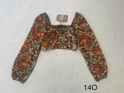 Vera Moda Nuevo con Etiquetas Lindo Top Corto Floral Cuello Corazón Ropa de Verano Talla XS Foto 1 de 4