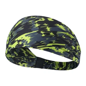 Elastic Moisture Wicking Sweat Wide Hair Band for Yoga Fitness for Men Women - Picture 1 of 14