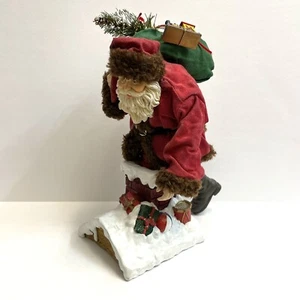 "Estatua de Papá Noel Kohls Vintage 1998 tela maché 10"" figura de Navidad con fecha" - Imagen 1 de 11
