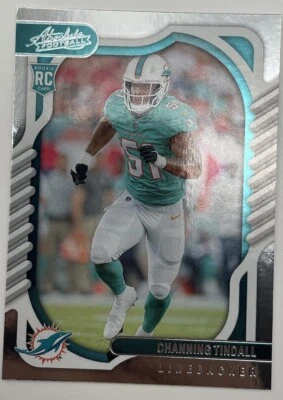 2022 Panini Absolute #152 Channing Tindall RC Miami Dolphins Football Card - Image 1 of 2