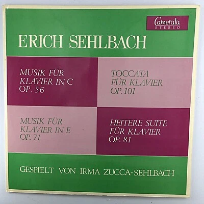 Lp 1968 Erich Sehlbach Irma Zucca Sehlbach Musik für Klavier Op./56/101/71/81 - Bild 1 von 4