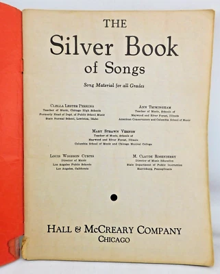 Libro de canciones para todos los grados plateado libro de canciones de colección 1935 SC palabras y música Foto 1 de 4