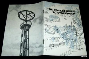 STOCKHOLM SWEDEN 1960 PICTORIAL POCKET CITY GUIDE NK DEPT STORE SWEDISH DESIGN - Picture 1 of 5