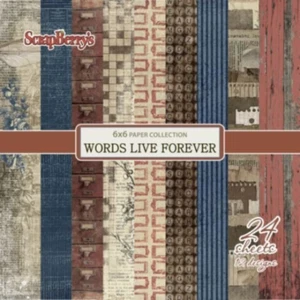 Scrapbooking Papierset Words live forever 24 x - Bild 1 von 2