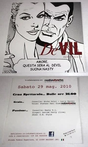 DIABOLIK cartoncino pubblicitario locale DeVIL disco (2010 - RARO) - Picture 1 of 1