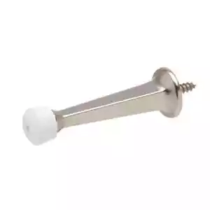 2 Pack Everbilt Satin Nickel Solid Door Stop Doorstopper Bumper 28447 - Picture 1 of 2