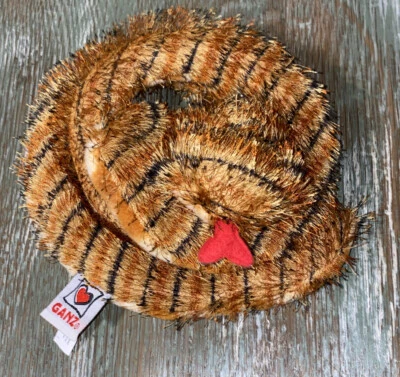 Rare Webkinz GANZ Tiger Snake Plush HM154 Orange Black Stripes NO CODE - Image 1 of 4