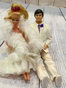 BODA NOVIA Y NOVIO 1980 BARBIE + 1982 KEN de colección años 90 - Imagen 1 de 3