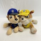 Paw Patrol 6 Plush Chase And Rubble Lot Of 2